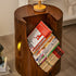 Contemporary Creative Wood Stump Cylinder Resin End Table Storage For Study