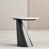 Modern Minimalist Round Marble Stainless Steel End Table 1-Tier For Living Room