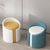 Modern Minimalist Leather Wood Sponge Round Cylinder Vanity Stool Backrest For Bedroom