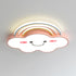 Contemporary Creative Rainbow Cloud Acrylic Shade LED Flush Mount Ceiling Light For Bedroom