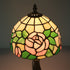 Traditional Tiffany Rose Flower Stained Glass Shade Zinc Alloy Base 1-Light Table Lamp For Study