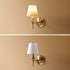 Traditional Vintage Fabric Shade Copper 1-Light Wall Sconce Lamp For Bedroom