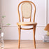 Traditional Vintage Round Rattan Woven Wooden Dining Chair Backrest For Dining Room