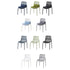 Modern Minimalist Square Cushion Plastic Metal Dining Chair Backrest For Dining Room