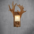 Contemporary Scandinavian Antler Cylinder Resin Glass 1-Light Wall Sconce Lamp For Living Room