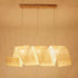 Traditional Japanese Bamboo Weaving Ribbon Shape 2/3-Light Chandelier For Dining Room