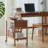 Contemporary Scandinavian Rectangular Wood Glass Coffee Table 2-Tier For Living Room