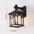 Traditional European Waterproof Aluminum Glass Cubic 1-Light Wall Sconce Lamp For Garden