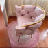 Contemporary Creative Half Round Bubble Fabric Metal Vanity Stool Backrest For Bedroom