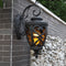 Traditional European Lantern Shaped Aluminum Glass 1-Light Outdoor Wall Sconce Lamp For Garden