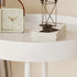 Modern Minimalist Round Iron PC Coffee Table 1-Tier For Living Room