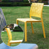 Modern Minimalist Square Plastic Chair Four Legs Backrest For Outdoor Patio