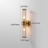 Modern Minimalist Cylindrical Iron Glass 1/2 Light Wall Sconce Lamp For Bedroom