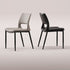 Contemporary Nordic Square Curved Upholstered Hollowed Out Leather Carbon Steel Dining Chair Backrest For Dining Room