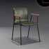 Contemporary Luxury Square Faux Leather Upholstered Dining Chair Backrest Armrest For Dining Room