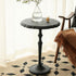 Traditional Vintage Round Lace Wood Coffee Table For Living Room