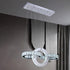 Modern Luxury Round Square Ring Buckle Stainless Steel Crystal LED Chandelier For Living Room