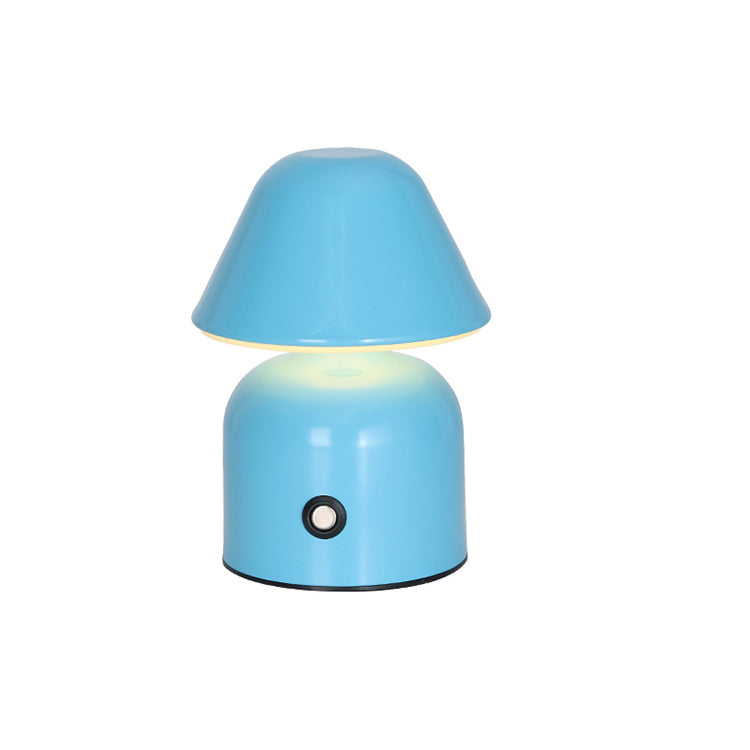 Contemporary Creative Mushroom Iron Acrylic LED Table Lamp For Bedroom