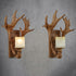 Contemporary Scandinavian Antler Cylinder Resin Glass 1-Light Wall Sconce Lamp For Living Room