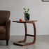 Contemporary Nordic Rectangular C Shape Walnut Ash Wood End Table Embedded For Living Room