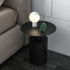 Modern Minimalist Round Cylinder Iron Nightstand 1-Tray For Bedside