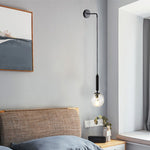 Contemporary Nordic Orb Hardware Glass 1-Light Wall Sconce Lamp For Living Room