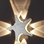 Contemporary Simplicity Aluminum Starfish Design LED Waterproof Wall Sconce Lamp For Outdoor Patio