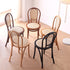 Traditional Vintage Round Rattan Woven Wooden Dining Chair Backrest For Dining Room