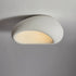 Traditional Japanese Foam Rock Hollowed 1-light Flush Mount Ceiling Light For Dining Room