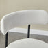 Contemporary Nordic Round Fabric Metal Dining Chair Backrest For Dining Room