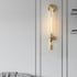 Modern Luxury Iron Glass Cylinder Strip 1-Light Wall Sconce Lamp For Hallway