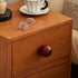 Traditional Vintage Rectangular Ball Handle Wood Nightstand 2-Drawer For Bedside