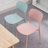 Contemporary Nordic Macaron Plastic Square Stackable Dining Chair Open Back For Dining Room