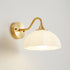 Modern Minimalist Cream Flower Pod All Copper Glass 1-Light Wall Sconce Lamp For Bedroom