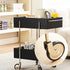 Modern Eclectic Rectangular Stainless Steel End Table 2-Tier For Living Room