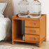 Modern Minimalist Rectangular Desktop Bamboo Nightstand 1/2-Drawer For Bedroom