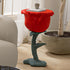 Contemporary Creative Red Rose Flower Shape Fiberglass Coffee Table For Living Room