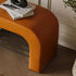 Modern Minimalist Long Rectangle Lambswool PU Leather Iron Storage Bench 1-Shelf For Entryways