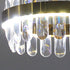 Modern Luxury Crystal Stainless Steel Round LED Chandelier For Living Room