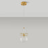 Modern Luxury Crown Orb All Brass Glass 1-Light Pendant Light For Bedroom