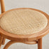 Traditional Chinese Round Wood Rattan Dining Chair Four Legs Backrest For Dining Room