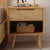 Contemporary Scandinavian Square Tabletop Solid Wood Nightstand 1-Drawer For Bedroom