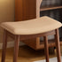 Traditional Vintage PU Leather Upholstered Wood Square Footstool For Entryways