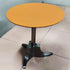 Modern Simplicity Round Saddle Leather Stainless Steel Dining Table For 2 Seats