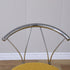 Contemporary Nordic Round Curved Backrest Iron Fabric Dining Chair For Dining Room