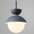 Modern Minimalist Round Globe Dome Metal Glass 1-Light Pendant Light For Living Room