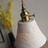 Modern Minimalist Round Cylinder Brass Ceramic 1-Light Pendant Light For Living Room