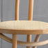 Contemporary Retro Rattan Beech Wood Metal Round Arched Dining Chair Backrest For Dining Room