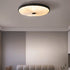 Contemporary Nordic Iron PVC Folding Fan Blade Pleat Round LED Flush Mount Ceiling Light For Living Room