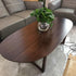 Traditional Vintage Oval Wooden Coffee Table For Living Room